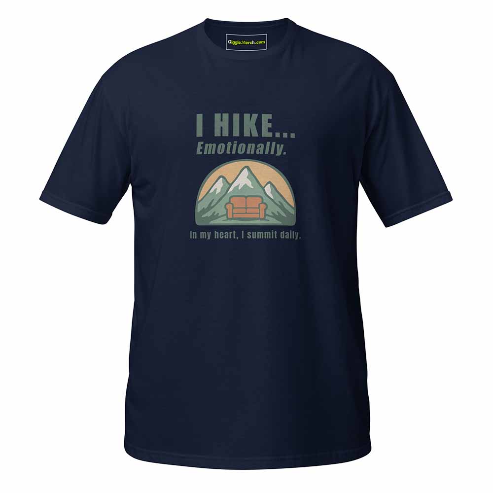 I Hike... Emotionally T-shirt navy