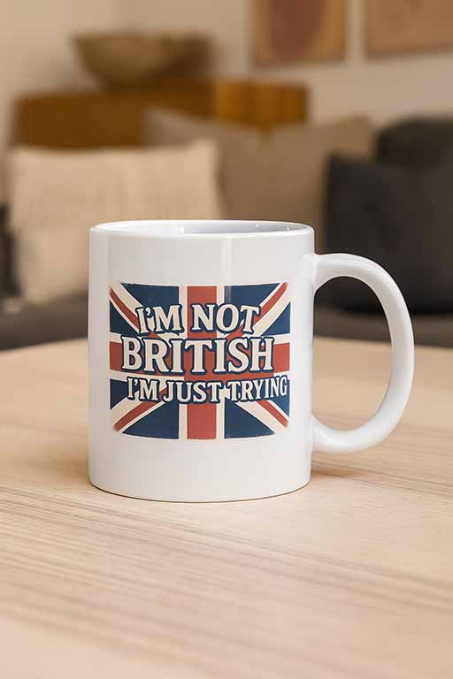 I’m Not British, I’m Just Trying Mug