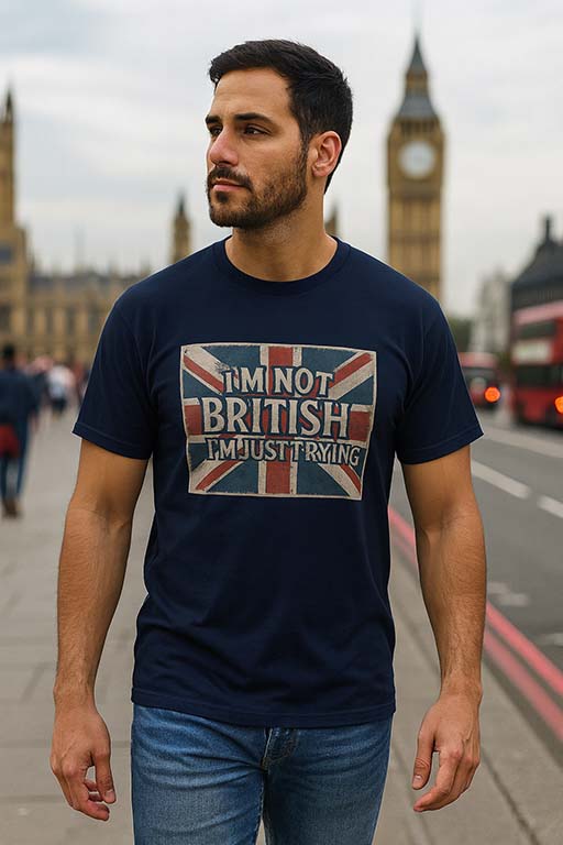 I’m Not British, I’m Just Trying T-shirt