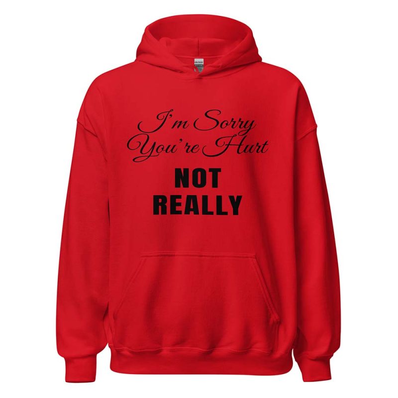 I’m Sorry You’re Hurt… Not Really Hoodie red