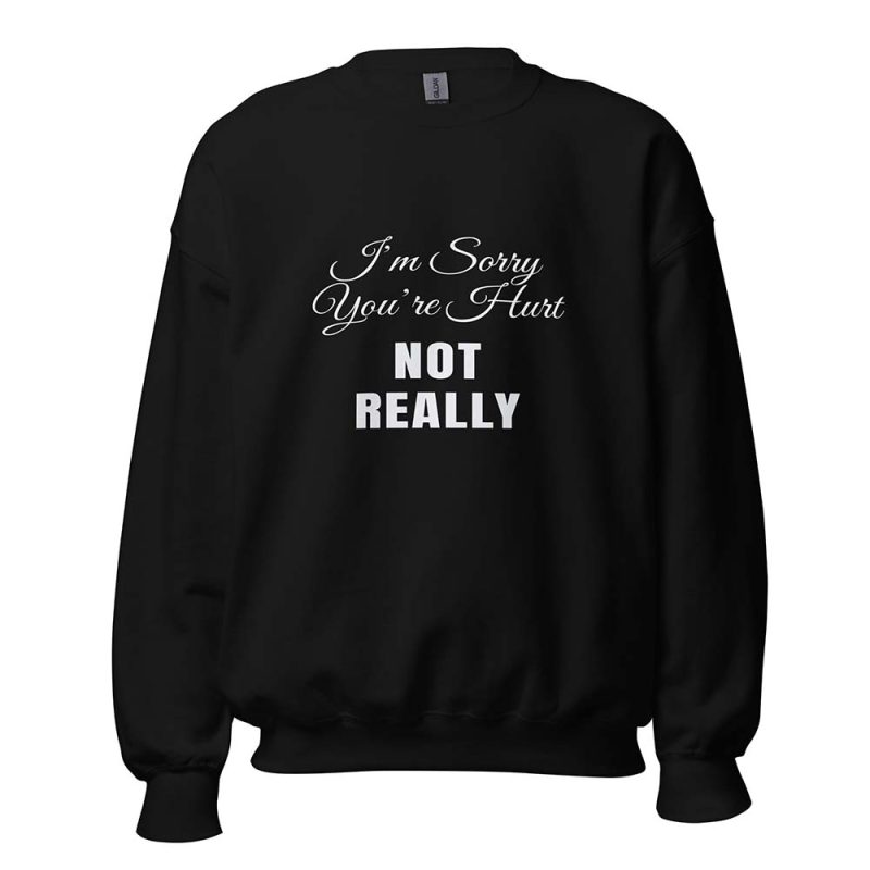 I’m Sorry You’re Hurt… Not Really Sweatshirt black