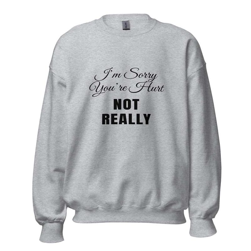 I’m Sorry You’re Hurt… Not Really Sweatshirt sport grey