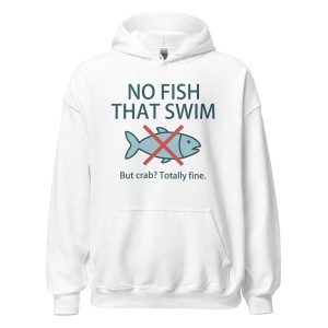 No Fish That Swim Hoodie white