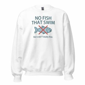 No Fish That Swim Sweatshirt white