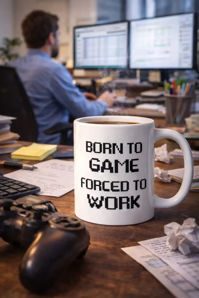 Born to Game Forced to Work Mug