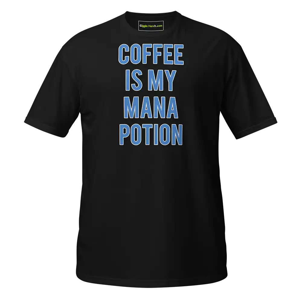 Coffee Is My Mana Potion T-shirt black
