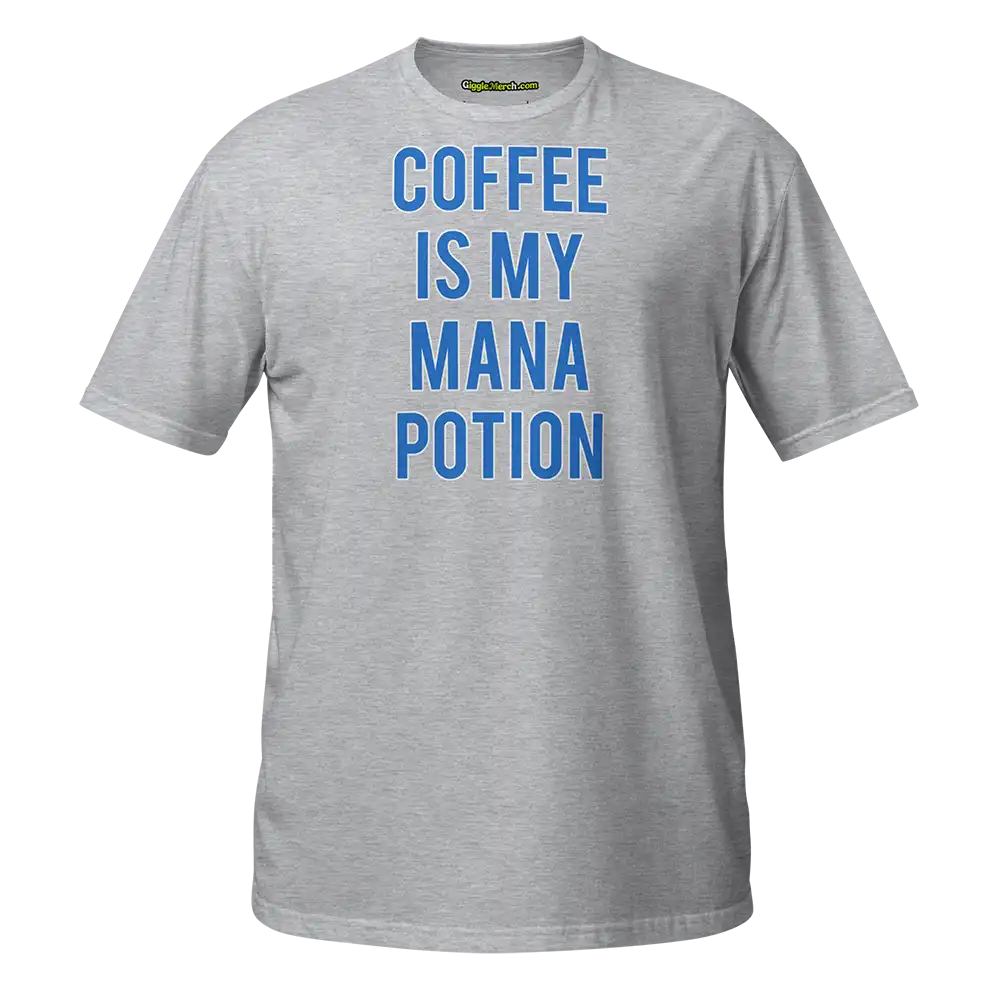 Coffee Is My Mana Potion T-shirt grey