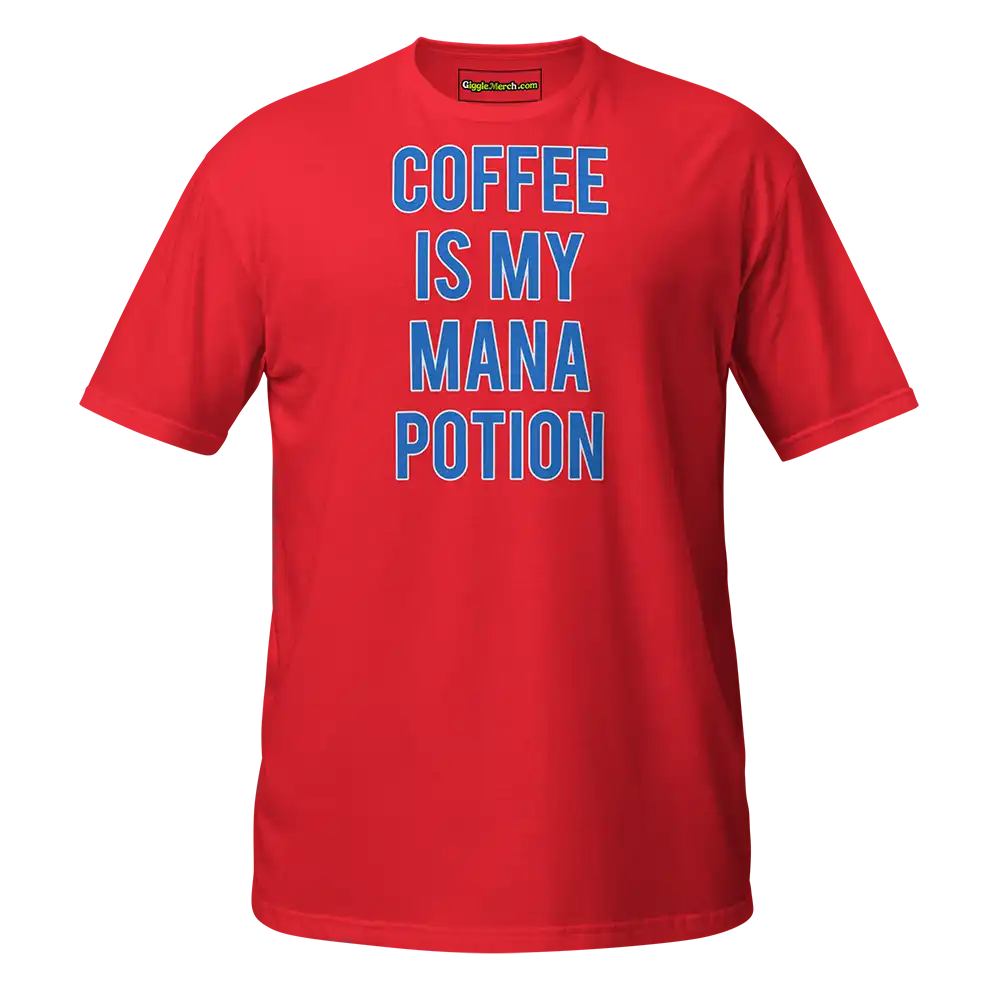 Coffee Is My Mana Potion T-shirt red