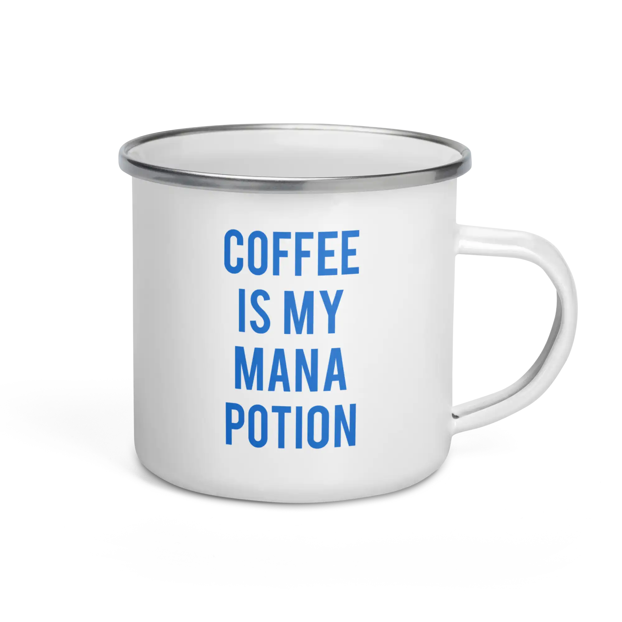Coffee is my mana potion enamel mug 12oz