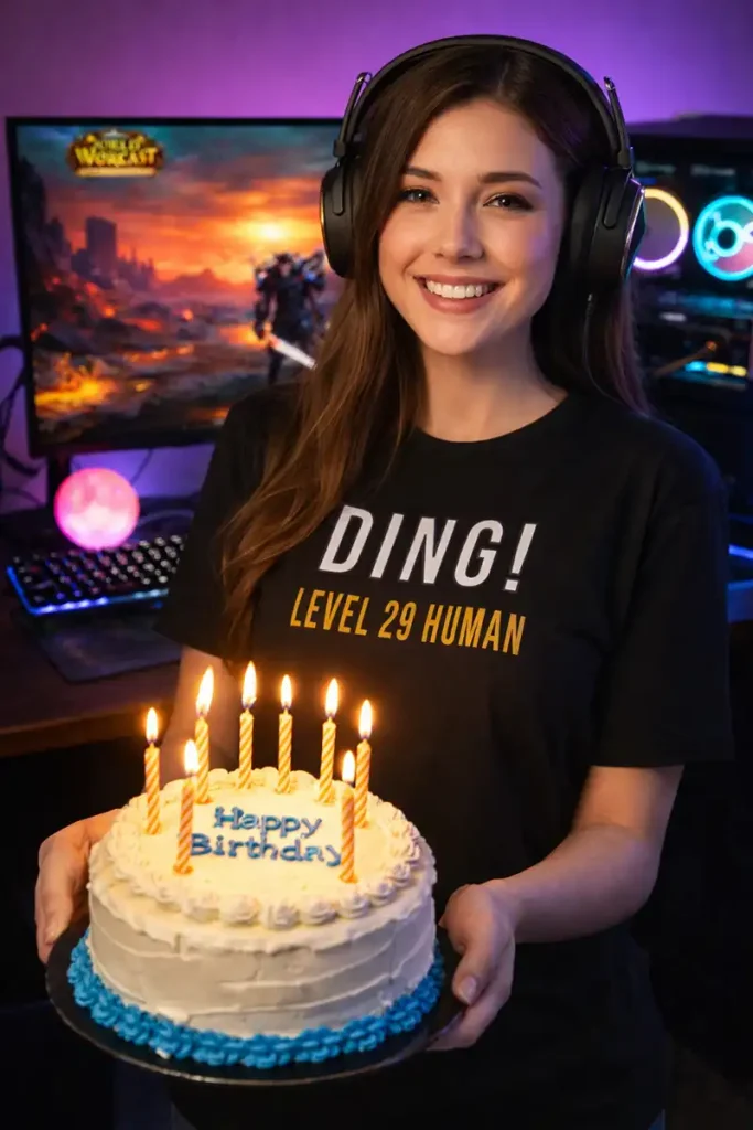 Ding! Level Up Personalized Birthday Wo W T shirt