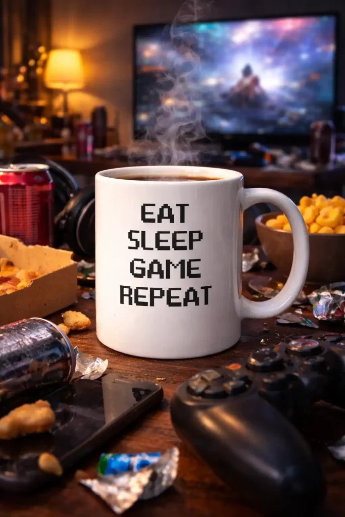 Eat Sleep Game Repeat mug