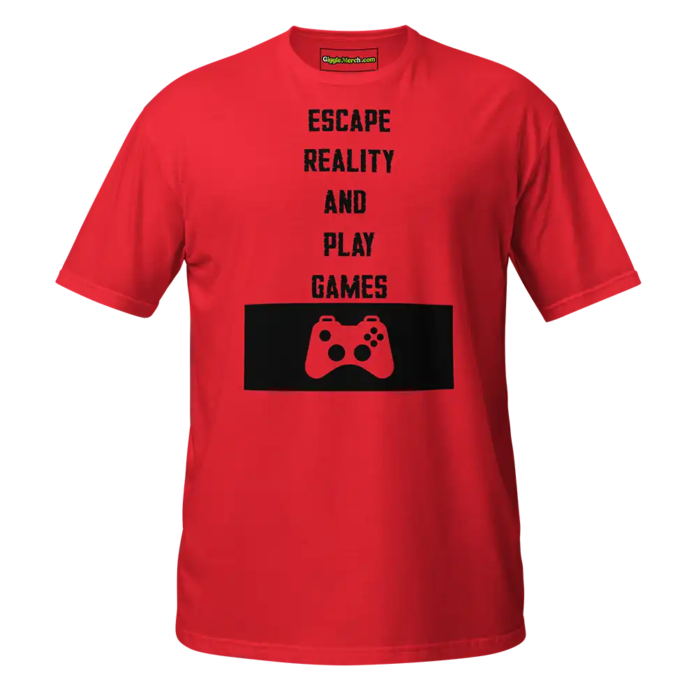 Escape Reality and Play Games T-shirt red