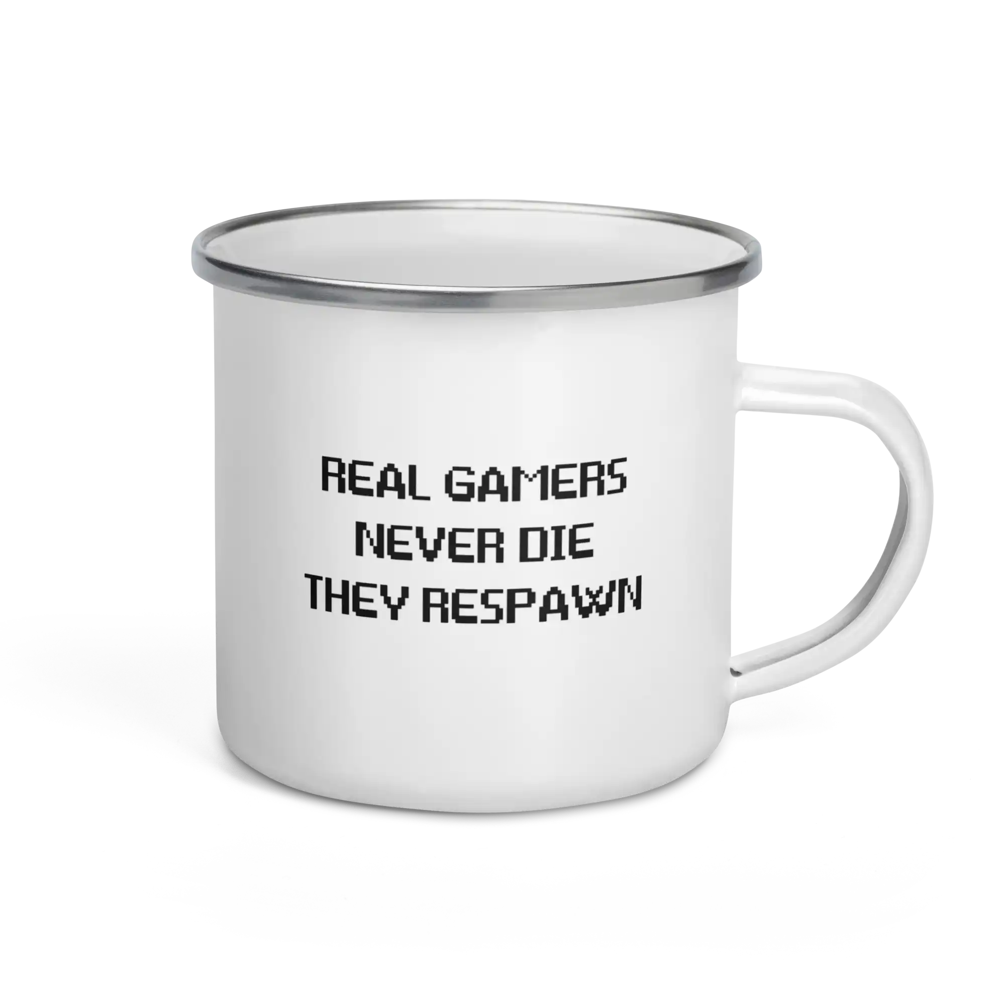 Real gamers never die they respawn enemal mug 12oz
