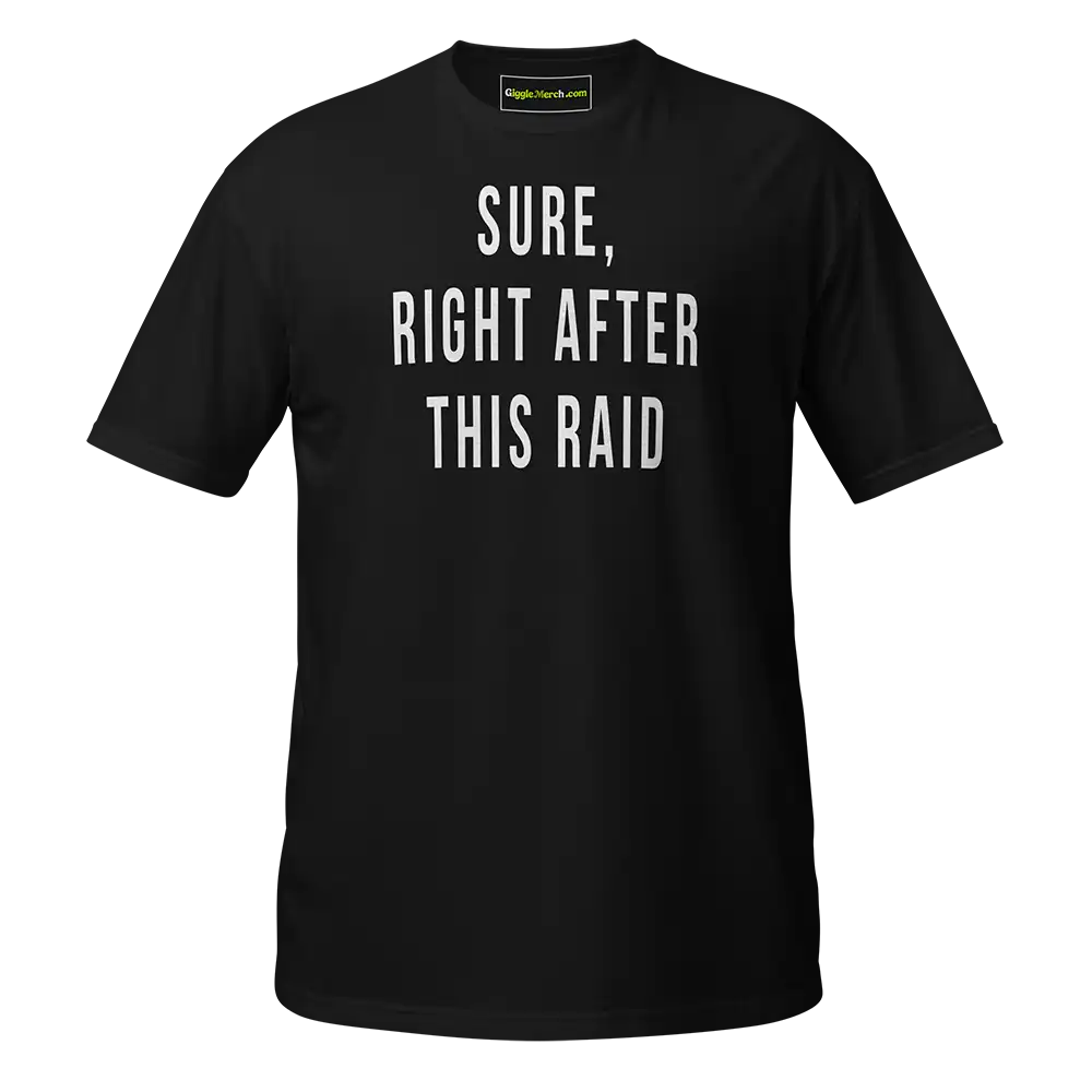 Sure Right After This Raid T-shirt black