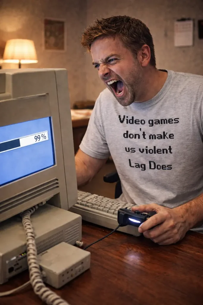 Video Games Don't Make Us Violent Lag Does T Shirt