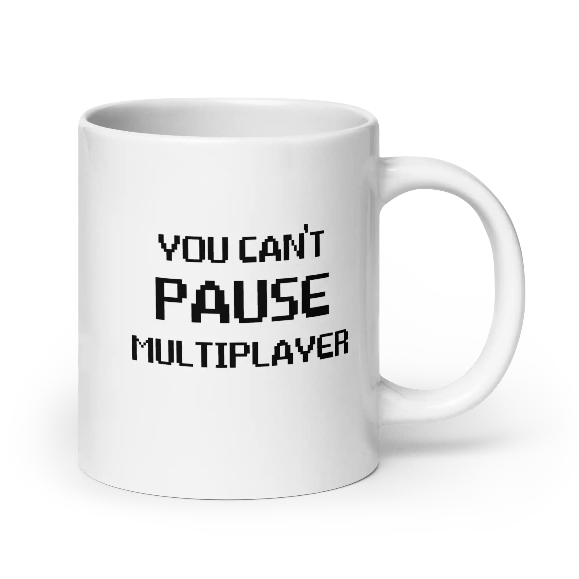 You can't pause multiplayer mug 20oz