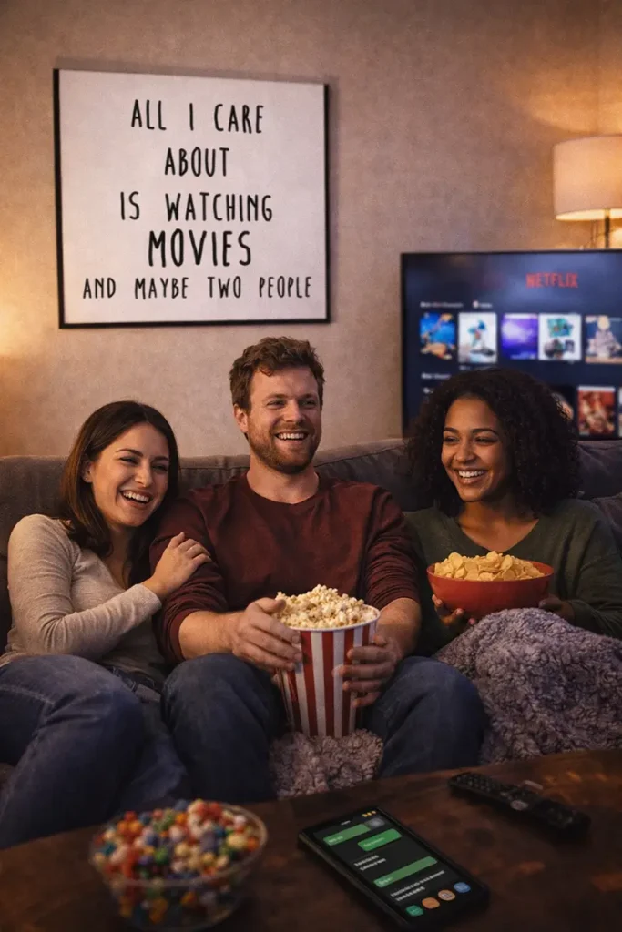 All I Care About Is Watching Movie And Maybe Two People Poster