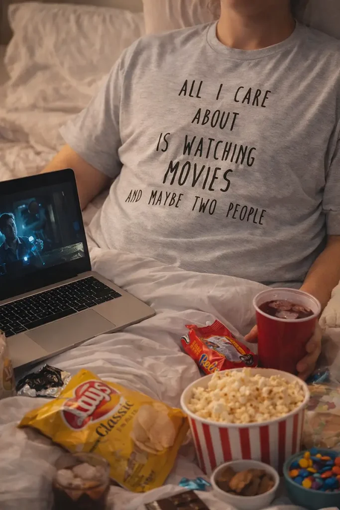 All I Care About Watching Movies T-Shirt