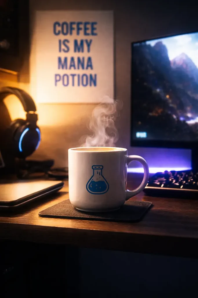 Coffee Is My Mana Potion Poster