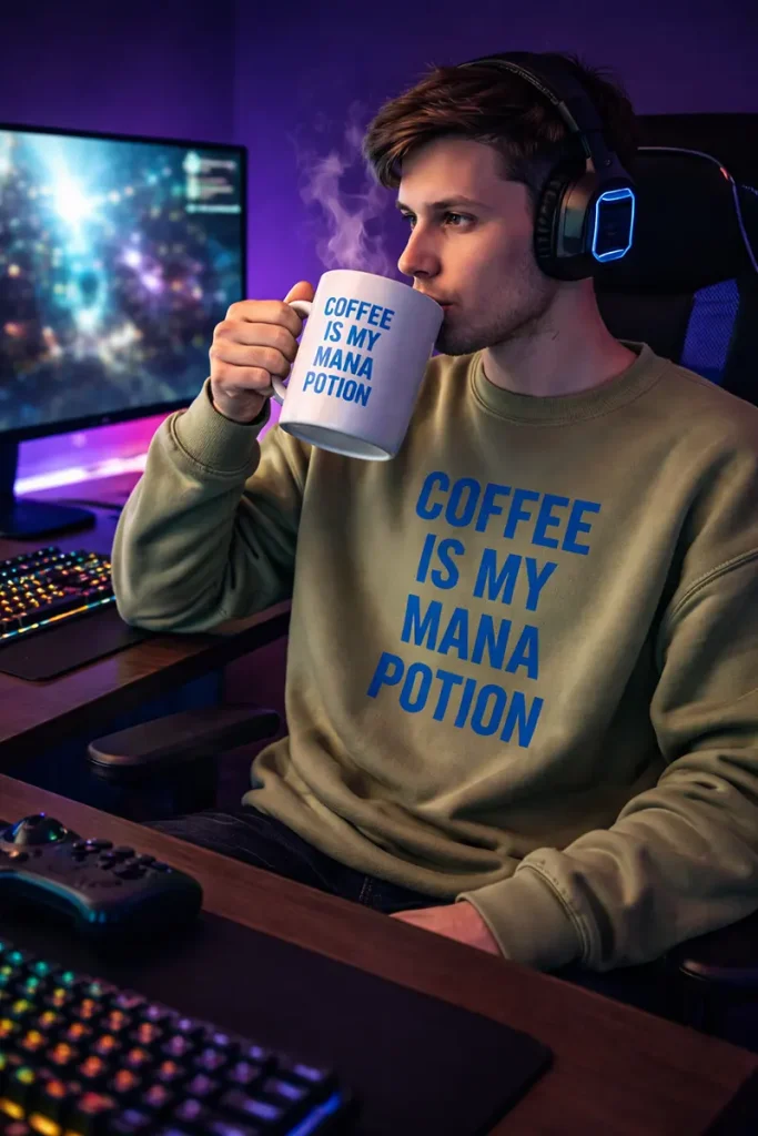 Coffee Is My Mana Potion Sweatshirt Crewneck