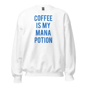 Coffee Is My Mana Potion Sweatshirt white