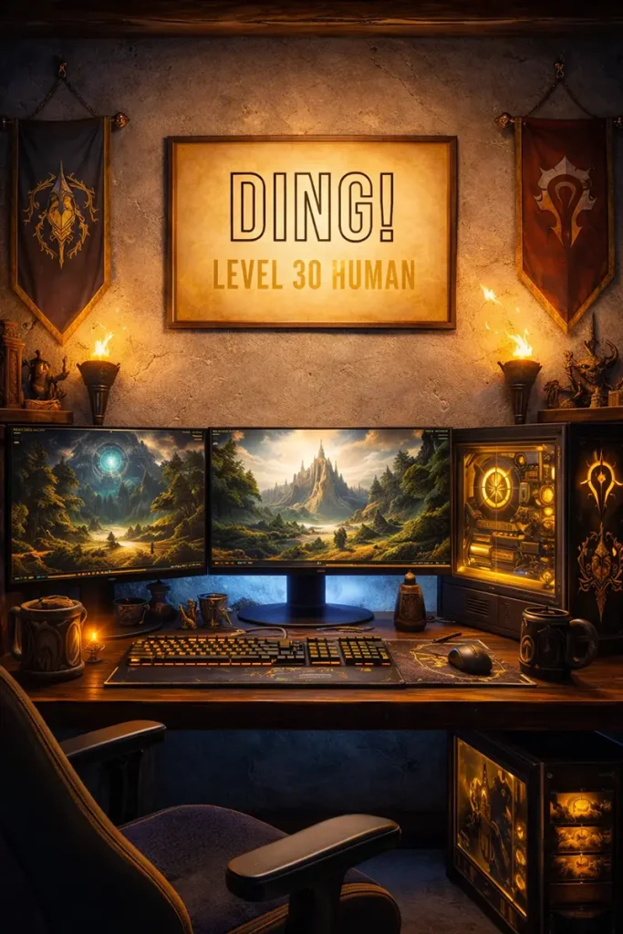 Ding! Level Up Personalized Birthday Poster