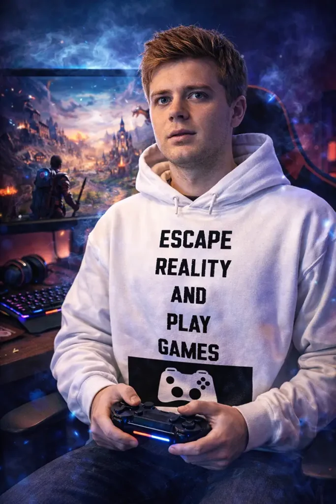 Escape Reality and Play Games Hoodie