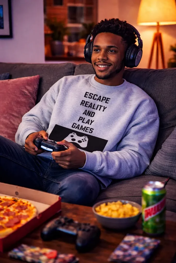 Escape Reality and Play Games Sweatshirt Crewneck