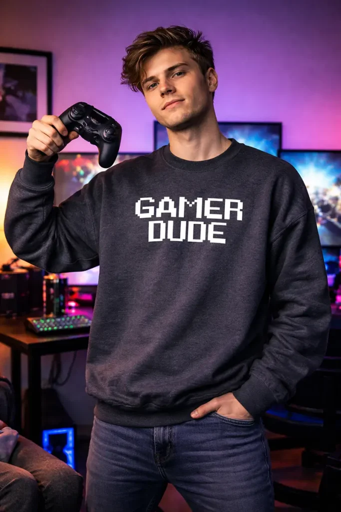 Gamer Dude Sweatshirt Crewneck
