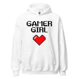 Gamer Girl Hoodie white