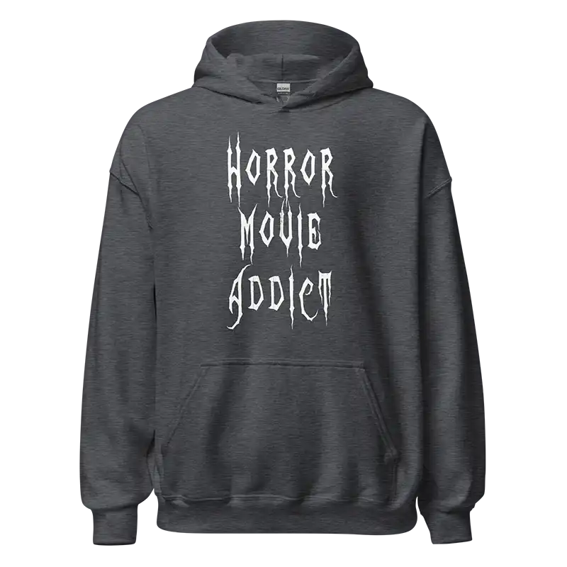Horror Movie Addict Hoodie dark heather