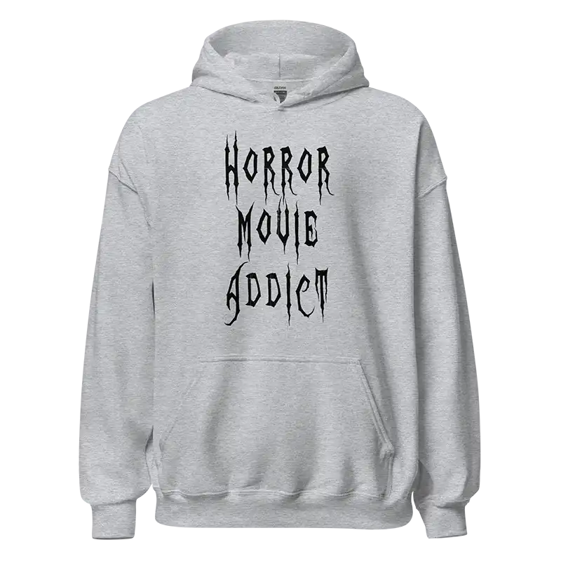 Horror Movie Addict Hoodie grey