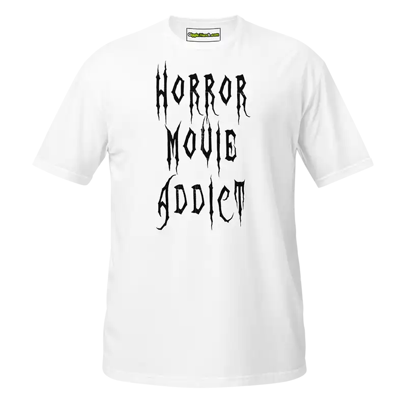 Horror Movie Addict T-shirt white