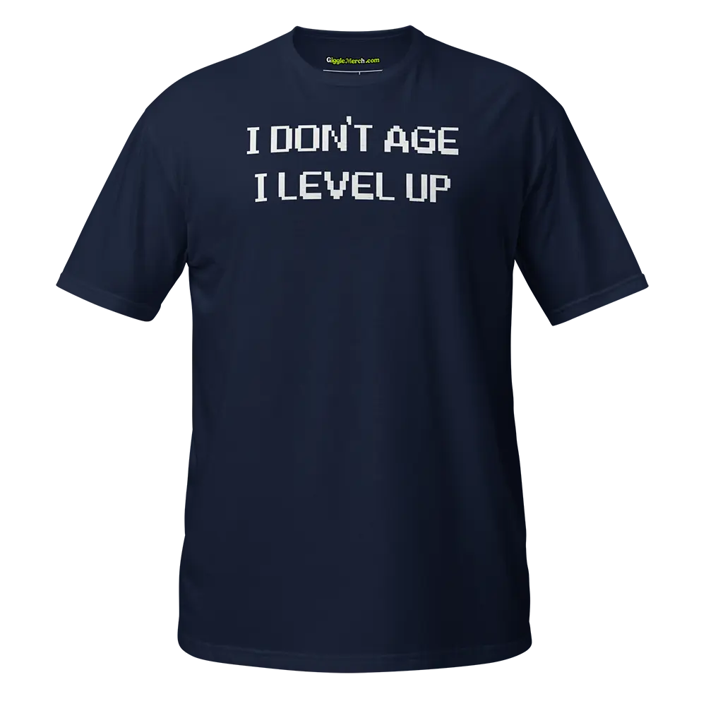 I Don't Age I Level Up T-shirt navy