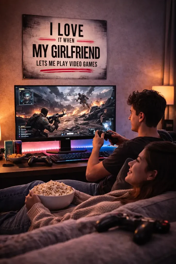 I Love It When My Girlfriend Lets Me Play Video Games Poster