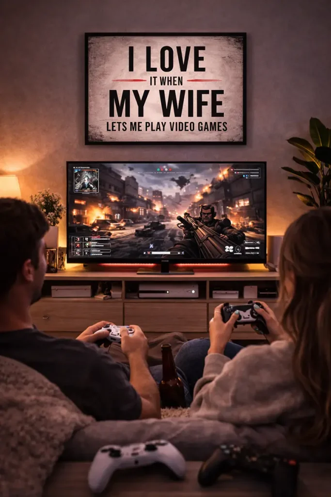 I Love It When My Wife Lets Me Play Video Games Poster