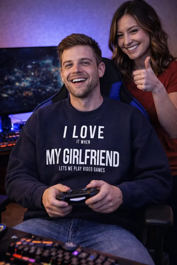 I Love it when My Girlfriend lets me play video games Sweatshirt Crewneck