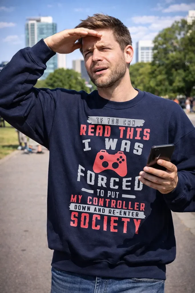 If You Can Read This I Was Forced to Put My Controller Down And Re Enter Society Sweatshirt Crewneck