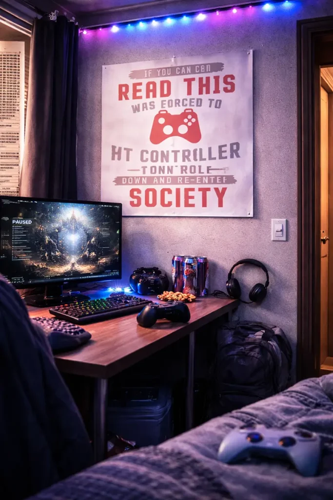 If You Can Read This I Was Forced to Put My Controller Down and Re Enter Society Poster