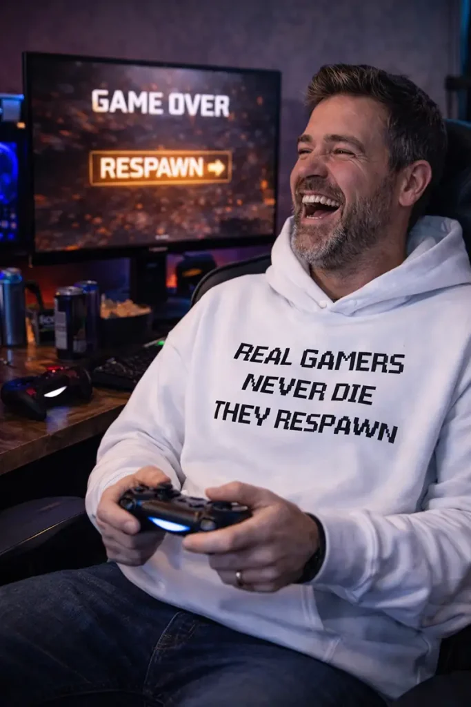 Real Gamers Never Die They Respawn Hoodie