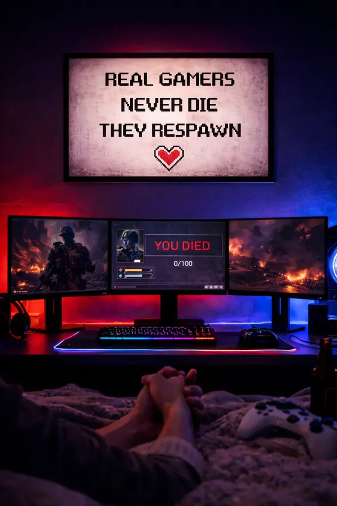 Real Gamers Never Die They Respawn Poster