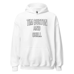 Tim Burton And Chill Hoodie white