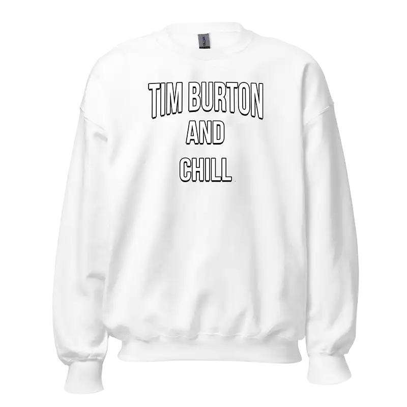 Tim Burton And Chill Sweatshirt white