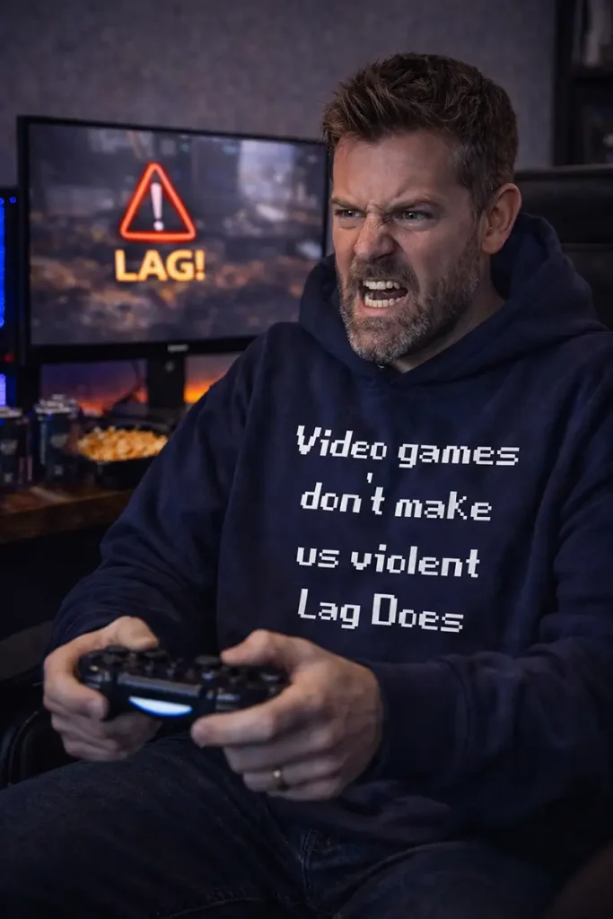 Video Games Don't Make Us Violent Lag Does Hoodie