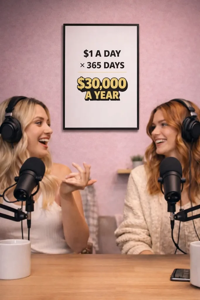 1 Dollar a Day 30000 a Year Poster