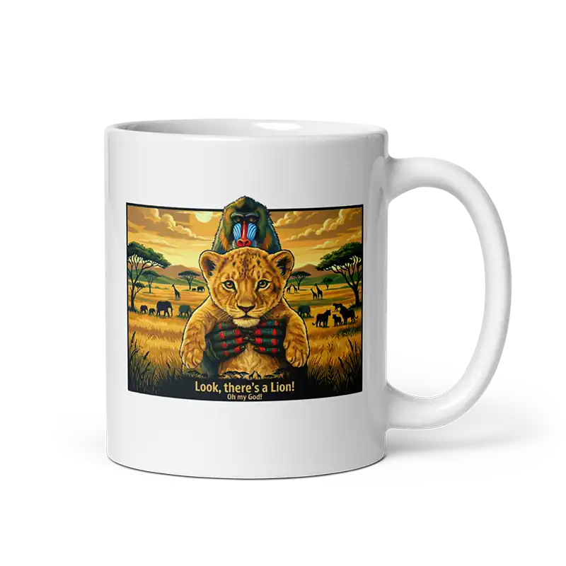 Look There's A Lion OMG Mug 11oz