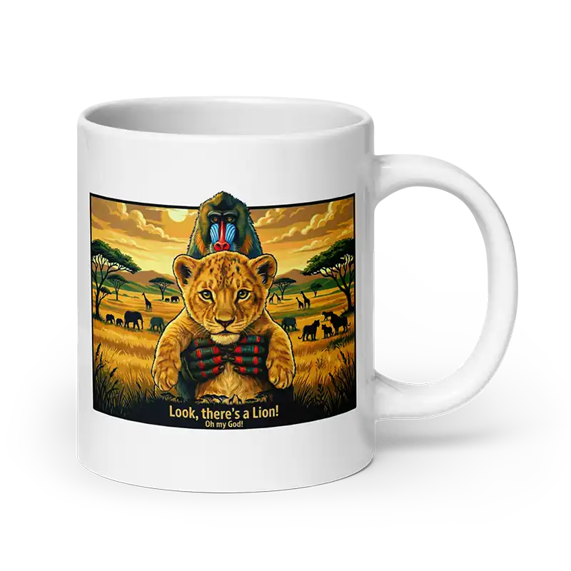 Look There's A Lion OMG Mug 20oz