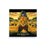 Look There's A Lion OMG Poster square