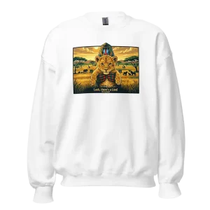 Look There's A Lion OMG Sweatshirt white