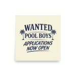 Wanted Pool Boys Applications Now Open Poster square